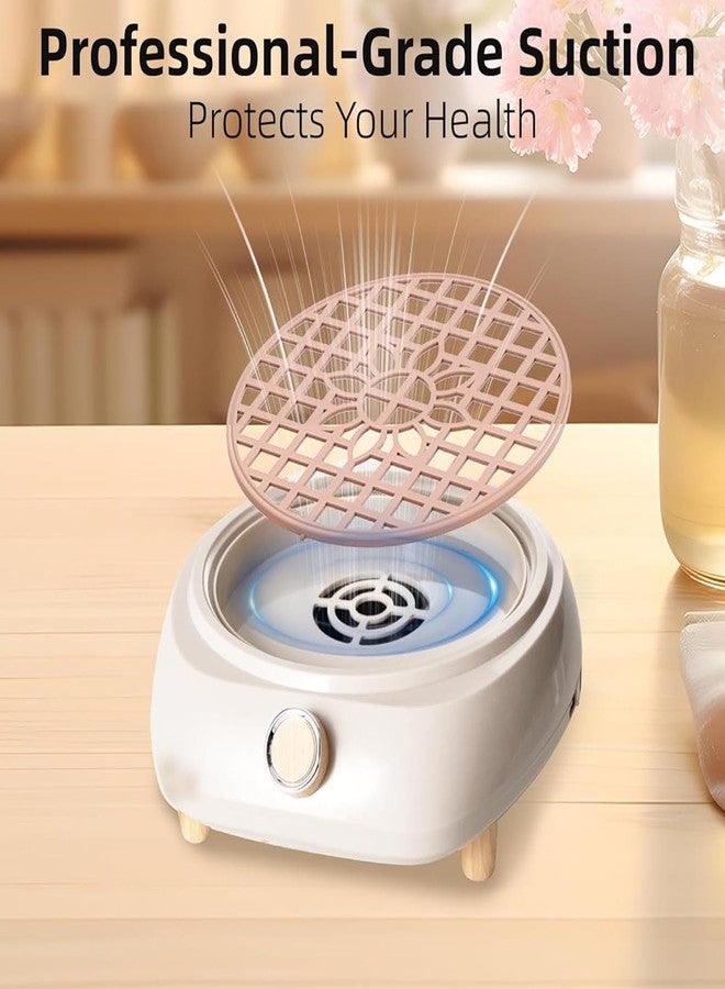 Yinhing Nail Dust Collector, 5000 RPM Supplies Stuff with Reusable Filter for Acrylic Polishing,Salon and Home (US Plug) - Image 4